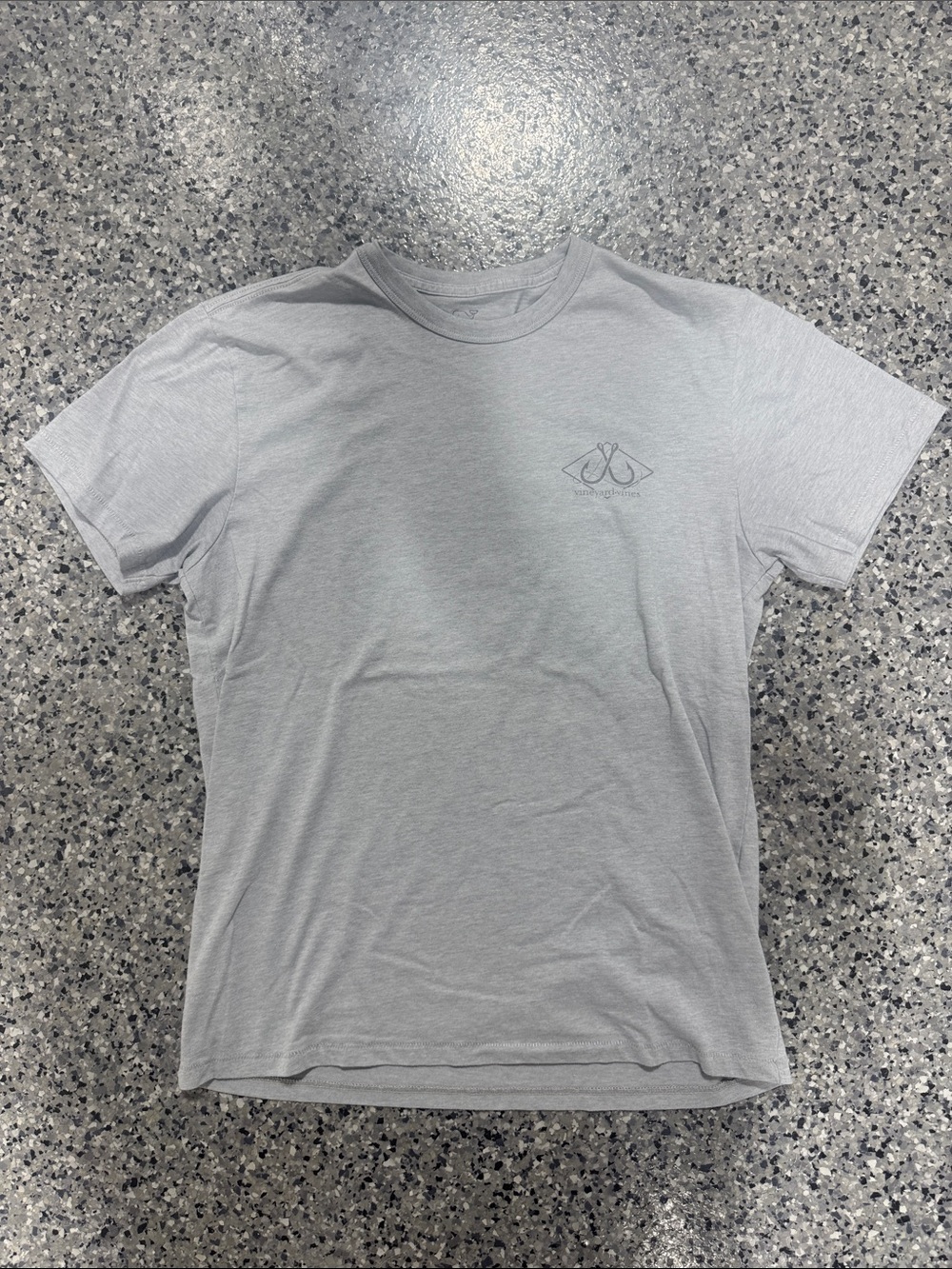 Vineyard Vines Short Sleeve Crew Tee in Light Gray